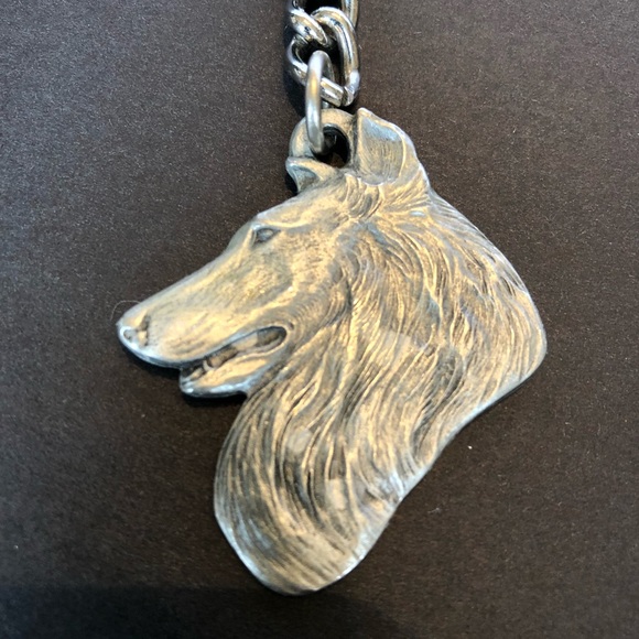Vintage 1982 Rawcliffe Pewter, “I ❤️ My Shetland Sheepdog” Keychain - Picture 3 of 5